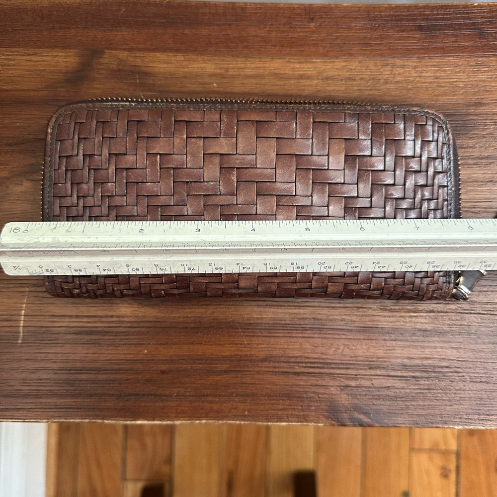 Cole Haan Genevieve Travel Woven Leather Wallet - Picture 7 of 8